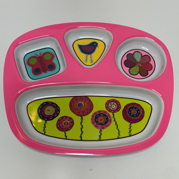 HOME Set of 2 Melamine Sectioned Plates - Picture 2 of 10